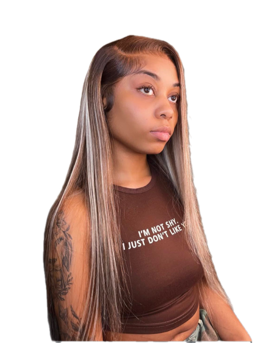 Light Brown With Blonde Highlight P12/613 HD Lace