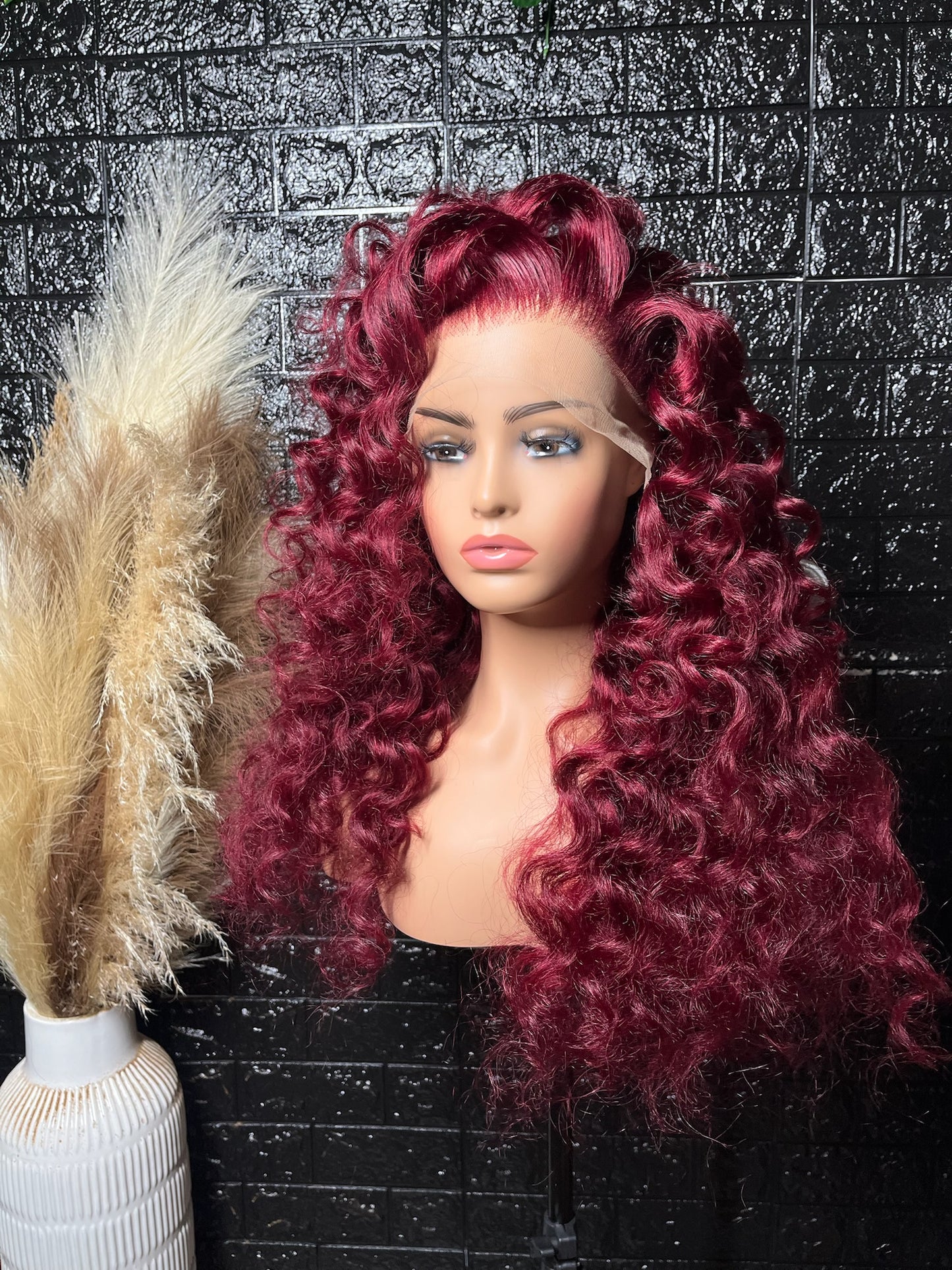 99J Deep Wave Burgundy Hair HD Lace Wig 200% Density