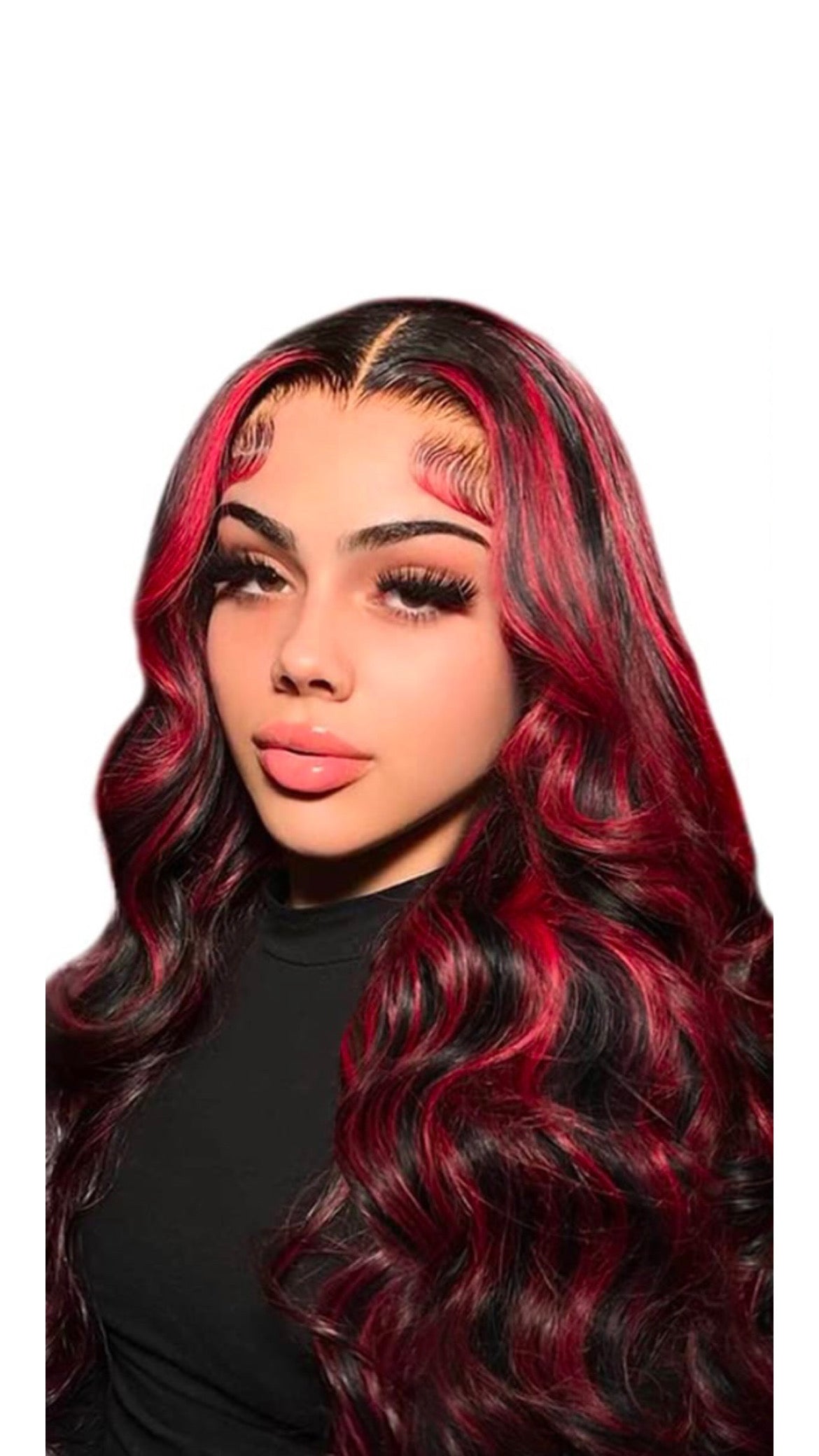 1B/99J Highlight Color Wig Body Wave Human Hair Transparent Lace Front Wig