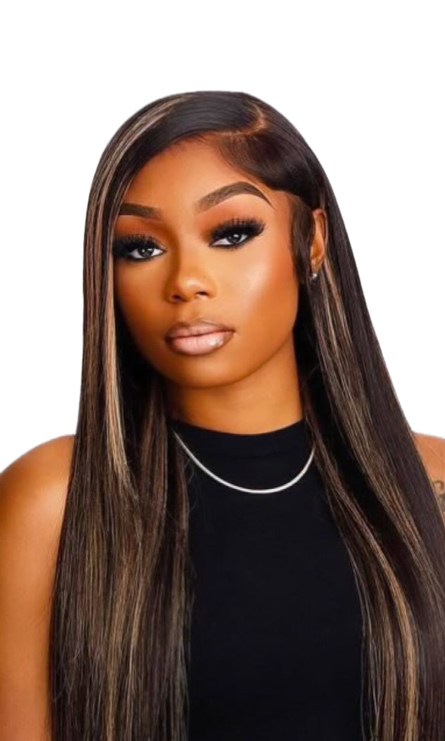 Balayage Highlighted Lace Front Wig